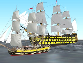 精细帆船模型 (5)